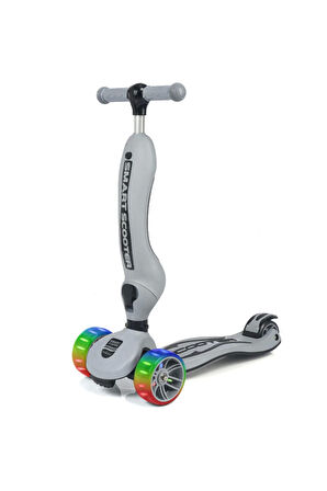 Erkek Çocuk Oyuncak Smart Oturaklı 3 Tekerlekli Işıklı Scooter Bebe Gri Kız Çocuk Eğitici Oyuncaklar