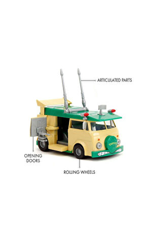 Erkek Çocuk Oyuncak 253282000 Jada Turtles Party Wagon 1:32 Kız Çocuk Eğitici Oyuncaklar