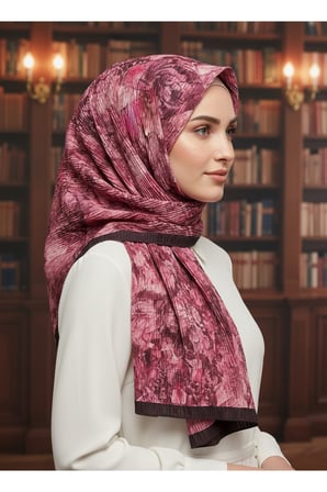 Müslüm, Floral Çiçek Desenli Bürümcük Şal – Zarif, Kaymaz, Terletmez ve Rahat Kullanım 75 x 200 cm