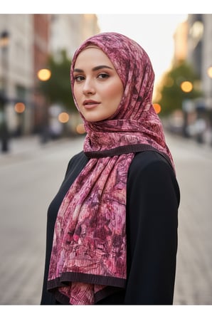 Müslüm, Floral Çiçek Desenli Bürümcük Şal – Zarif, Kaymaz, Terletmez ve Rahat Kullanım 75 x 200 cm