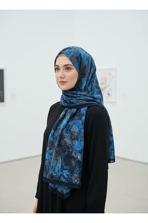 Müslüm, Floral Çiçek Desenli Bürümcük Şal – Zarif, Kaymaz, Terletmez ve Rahat Kullanım 75 x 200 cm