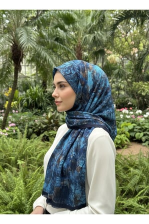 Müslüm, Floral Çiçek Desenli Bürümcük Şal – Zarif, Kaymaz, Terletmez ve Rahat Kullanım 75 x 200 cm