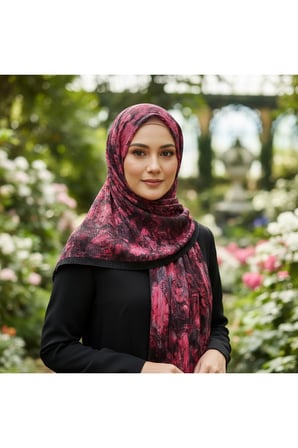 Müslüm, Floral Çiçek Desenli Bürümcük Şal – Zarif, Kaymaz, Terletmez ve Rahat Kullanım 75 x 200 cm