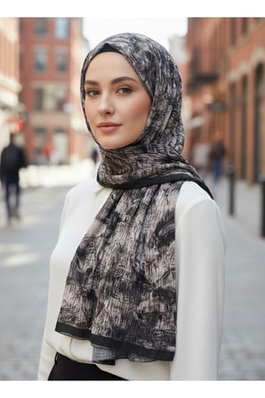 Müslüm, Floral Çiçek Desenli Bürümcük Şal – Zarif, Kaymaz, Terletmez ve Rahat Kullanım 75 x 200 cm