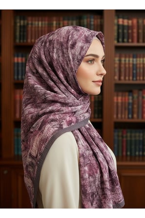 Müslüm, Floral Çiçek Desenli Bürümcük Şal – Zarif, Kaymaz, Terletmez ve Rahat Kullanım 75 x 200 cm