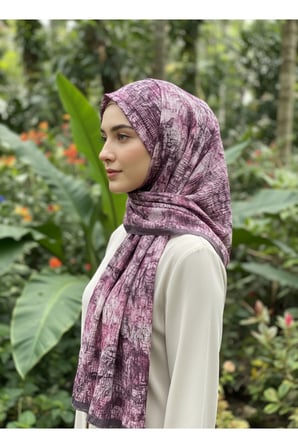Müslüm, Floral Çiçek Desenli Bürümcük Şal – Zarif, Kaymaz, Terletmez ve Rahat Kullanım 75 x 200 cm