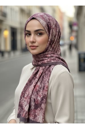 Müslüm, Floral Çiçek Desenli Bürümcük Şal – Zarif, Kaymaz, Terletmez ve Rahat Kullanım 75 x 200 cm