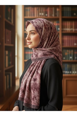 Müslüm, Floral Çiçek Desenli Bürümcük Şal – Zarif, Kaymaz, Terletmez ve Rahat Kullanım 75 x 200 cm