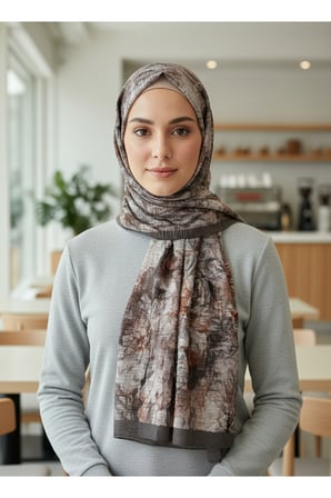 Müslüm, Floral Çiçek Desenli Bürümcük Şal – Zarif, Kaymaz, Terletmez ve Rahat Kullanım 75 x 200 cm