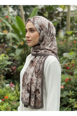 Müslüm, Floral Çiçek Desenli Bürümcük Şal – Zarif, Kaymaz, Terletmez ve Rahat Kullanım 75 x 200 cm
