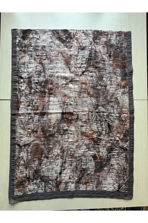 Müslüm, Floral Çiçek Desenli Bürümcük Şal – Zarif, Kaymaz, Terletmez ve Rahat Kullanım 75 x 200 cm