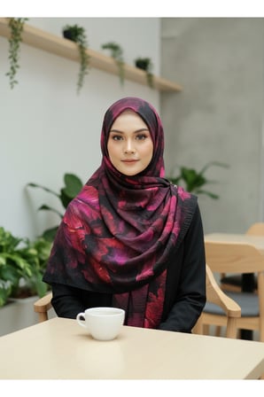 Müslüm, Floral Yaprak Desenli Bürümcük Şal – Zarif, Kaymaz, Terletmez ve Rahat Kullanım 75 x 200 cm