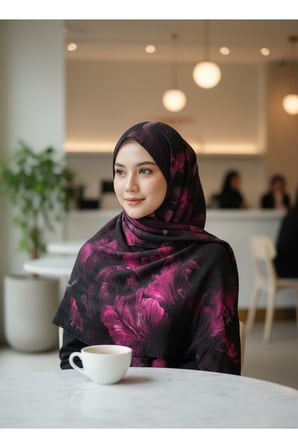 Müslüm, Floral Yaprak Desenli Bürümcük Şal – Zarif, Kaymaz, Terletmez ve Rahat Kullanım 75 x 200 cm