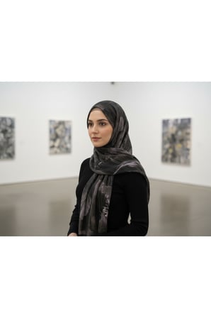 Müslüm, Floral Yaprak Desenli Bürümcük Şal – Zarif, Kaymaz, Terletmez ve Rahat Kullanım 75 x 200 cm