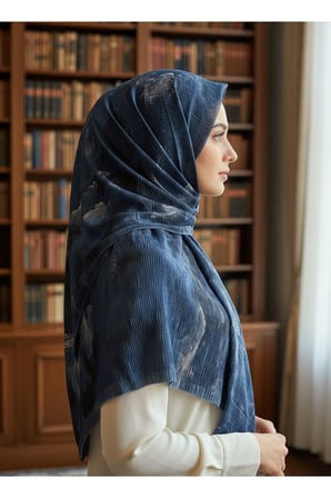 Müslüm, Floral Yaprak Desenli Bürümcük Şal – Zarif, Kaymaz, Terletmez ve Rahat Kullanım 75 x 200 cm