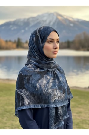 Müslüm, Floral Yaprak Desenli Bürümcük Şal – Zarif, Kaymaz, Terletmez ve Rahat Kullanım 75 x 200 cm