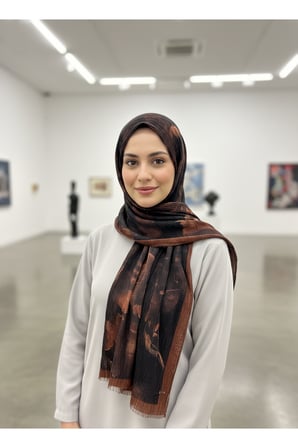 Müslüm, Floral Yaprak Desenli Bürümcük Şal – Zarif, Kaymaz, Terletmez ve Rahat Kullanım 75 x 200 cm