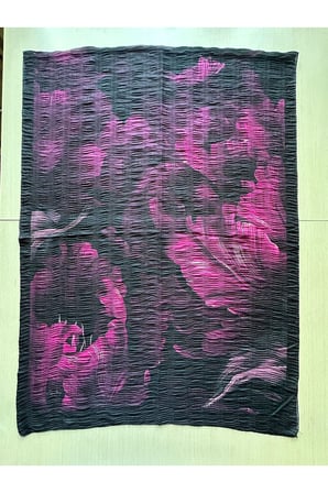 Müslüm, Floral Yaprak Desenli Bürümcük Şal – Zarif, Kaymaz, Terletmez ve Rahat Kullanım 75 x 200 cm