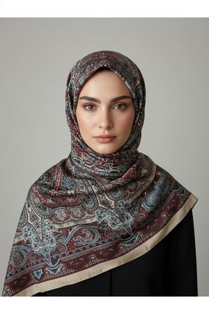 Scarf İpek Görünümlü Etnik Esinti Şal