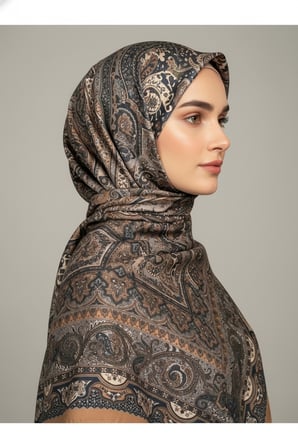 Scarf İpek Görünümlü Etnik Esinti Şal