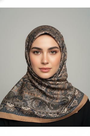 Scarf İpek Görünümlü Etnik Esinti Şal