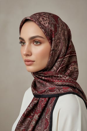 Scarf İpek Görünümlü Etnik Esinti Şal