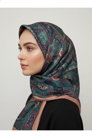 Scarf İpek Görünümlü Etnik Esinti Şal