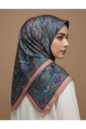 Scarf İpek Görünümlü Etnik Esinti Şal
