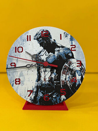  Captain America Dekoratif (Duvar - Masa) Saati