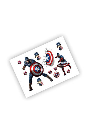 Captain America Sticker Kaptan Amerika