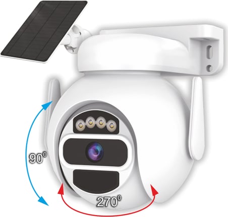 Cata CT-4052 Güvenlik Kamerası Güneş Enerjili Wi-Fi Dış Mekan 3MP FHD