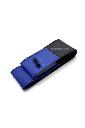 Vw Passat Cc Uyumlu Iki Renkli Mavi Siyah Direksiyon Kılıfı