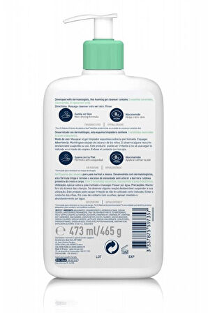 CeraVe Köpüren Temizleyici Normal ve Yağlı Ciltler için 