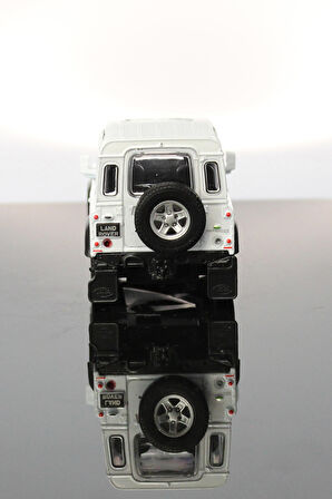 Land Rover Defender Beyaz Çek Bırak Metal Model Oyuncak Araba 12 cm