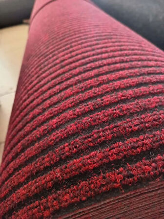 Çelik Halı 1 x 1 metre KIRMIZI Dış Ve Iç Zemin Kaymaz Halı Yolluk Taban Iş Yeri Ofis Oto Paspası