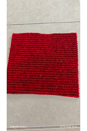 Çelik Halı 1 x 1 metre KIRMIZI Dış Ve Iç Zemin Kaymaz Halı Yolluk Taban Iş Yeri Ofis Oto Paspası