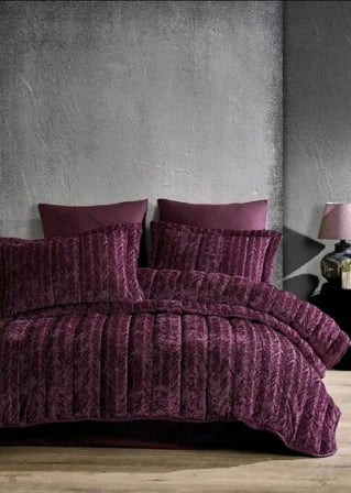 Elart Yeni Nesil Uykuseti 6 Parça Velvet Mürdüm 230x220