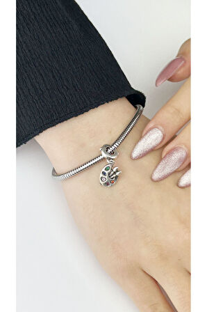 Ressam Paleti, Sallantılı, Pan Bileklik için Çelik Charm 32, Gümüş Renk (BİLEKLİK DAHİL DEĞİLDİR!!)