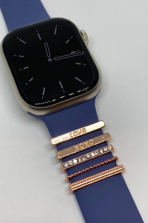 Apple Watch Uyumlu Saat Kordon Aksesuarı Charm Set Tüm Seri Kordonlara Uyumlu Kordon Süsü
