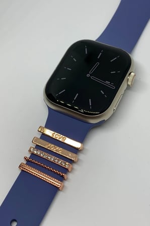 Apple Watch Uyumlu Saat Kordon Aksesuarı Charm Set Tüm Seri Kordonlara Uyumlu Kordon Süsü