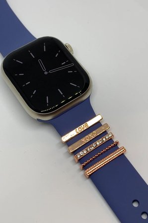 Apple Watch Uyumlu Saat Kordon Aksesuarı Charm Set Tüm Seri Kordonlara Uyumlu Kordon Süsü