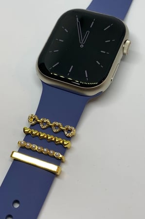 Apple Watch Uyumlu Saat Kordon Aksesuarı Charm Set Tüm Seri Kordonlara Uyumlu Kordon Süsü