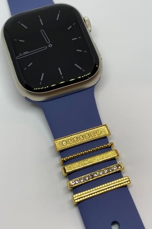 Apple Watch Uyumlu Saat Kordon Aksesuarı Charm Set Tüm Seri Kordonlara Uyumlu Kordon Süsü