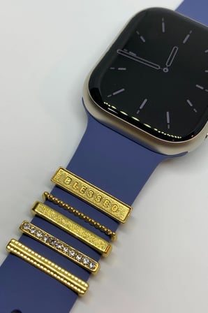 Apple Watch Uyumlu Saat Kordon Aksesuarı Charm Set Tüm Seri Kordonlara Uyumlu Kordon Süsü