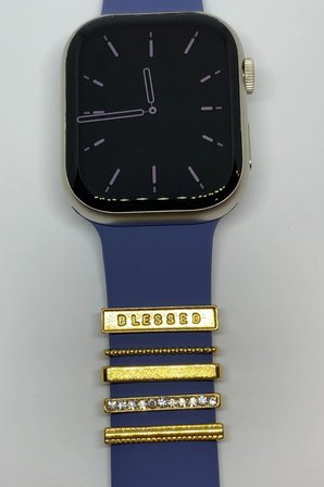 Apple Watch Uyumlu Saat Kordon Aksesuarı Charm Set Tüm Seri Kordonlara Uyumlu Kordon Süsü