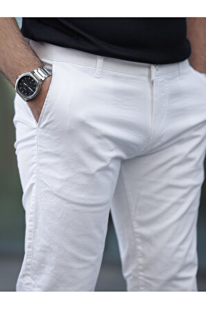 Slim Fit Chino Keten Pantolon