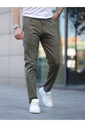 Slim Fit Chino Keten Pantolon