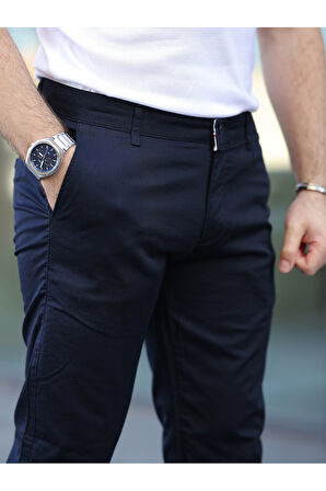 Slim Fit Chino Keten Pantolon