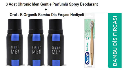 Chronic Men Gentle Erkek Deodorant 150 Ml X 3 / Diş Fırça Hediye 