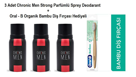 Chronic Strong Men Erkek Deodorant 150 Ml X 3 / Diş Fırça Hediye 
